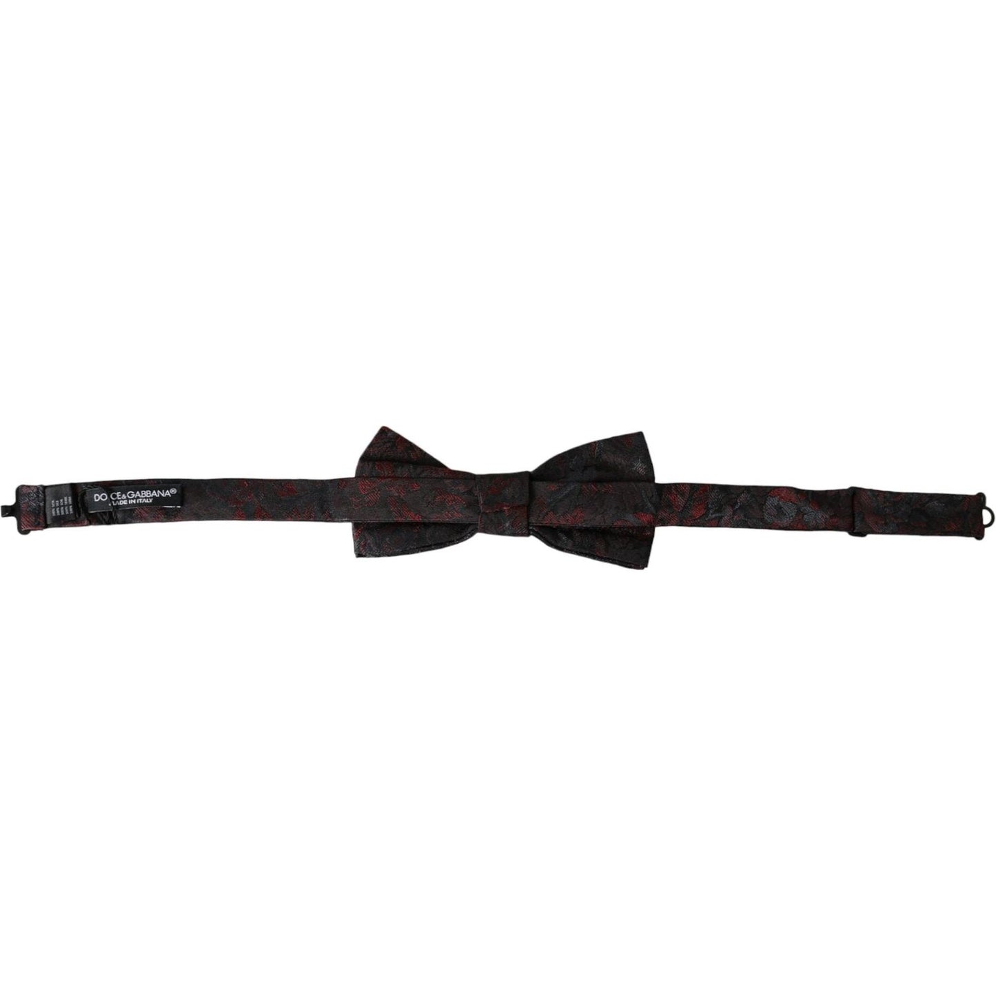 Dolce & Gabbana Red Black Floral Adjustable Neck Men Bow Tie Dolce & Gabbana