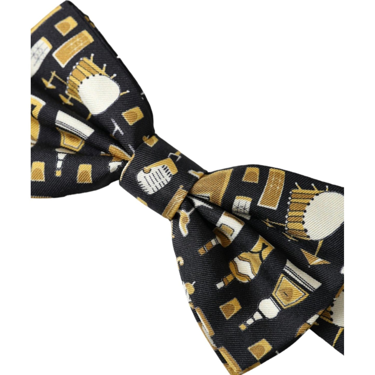 Dolce & Gabbana Black Silk Cocktail Adjustable Neck Men Bow Tie Dolce & Gabbana