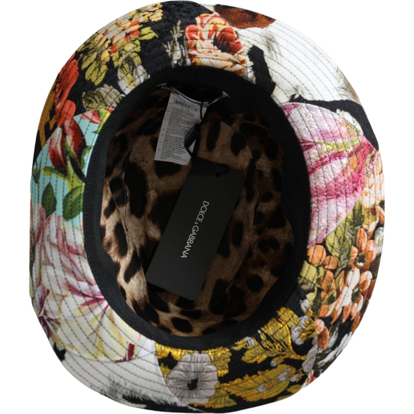 Dolce & Gabbana Multicolor Patchwork Women Fedora Wide Brim Hat Dolce & Gabbana