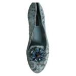 Dolce & Gabbana Blue Lace Crystal Ballet Flats Loafers Shoes Dolce & Gabbana