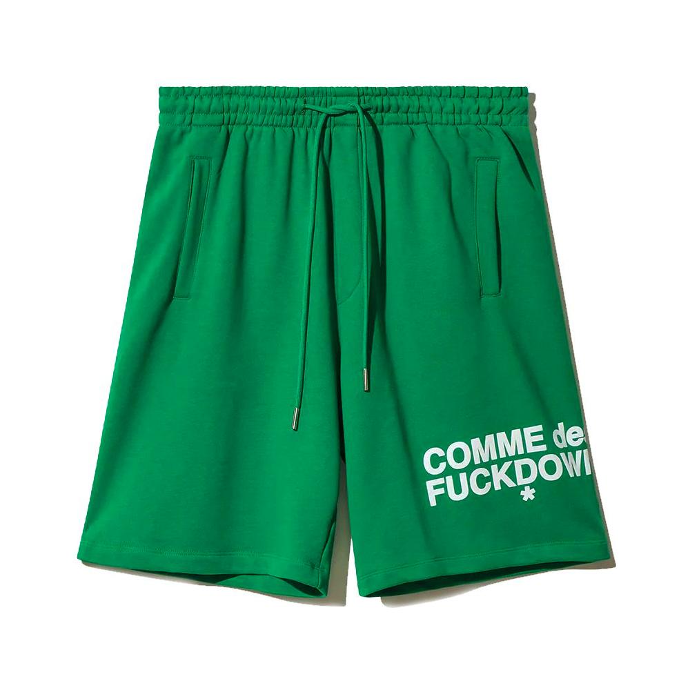 Comme Des Fuckdown Green Cotton Short Comme Des Fuckdown