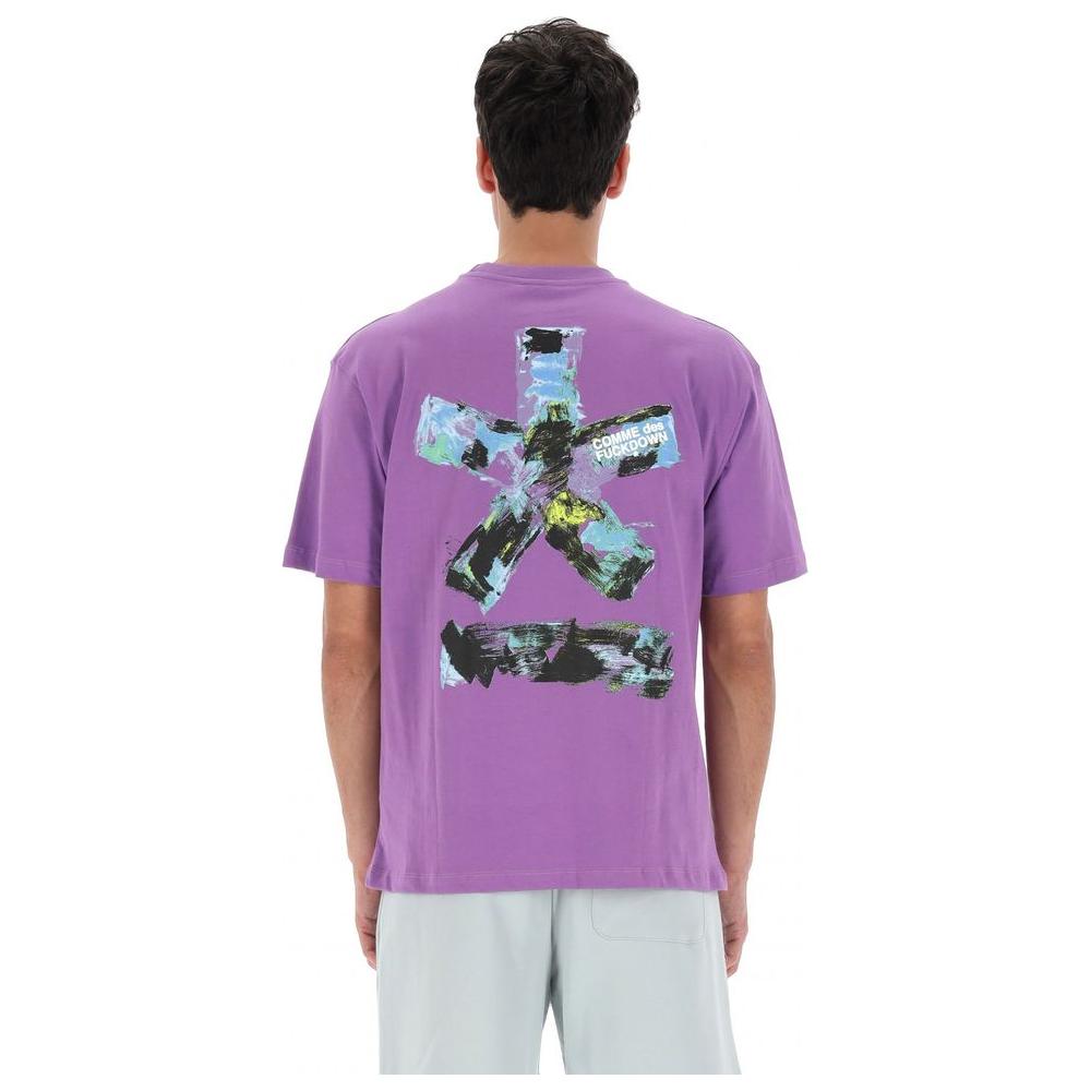 Comme Des Fuckdown Purple Cotton T-Shirt Comme Des Fuckdown