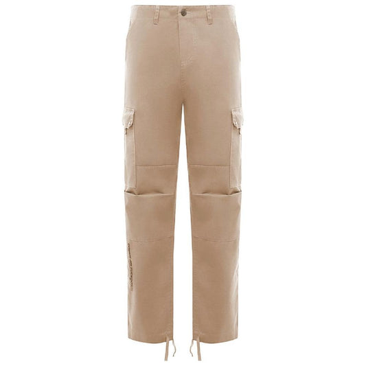 Beige Cotton Jeans & Pant