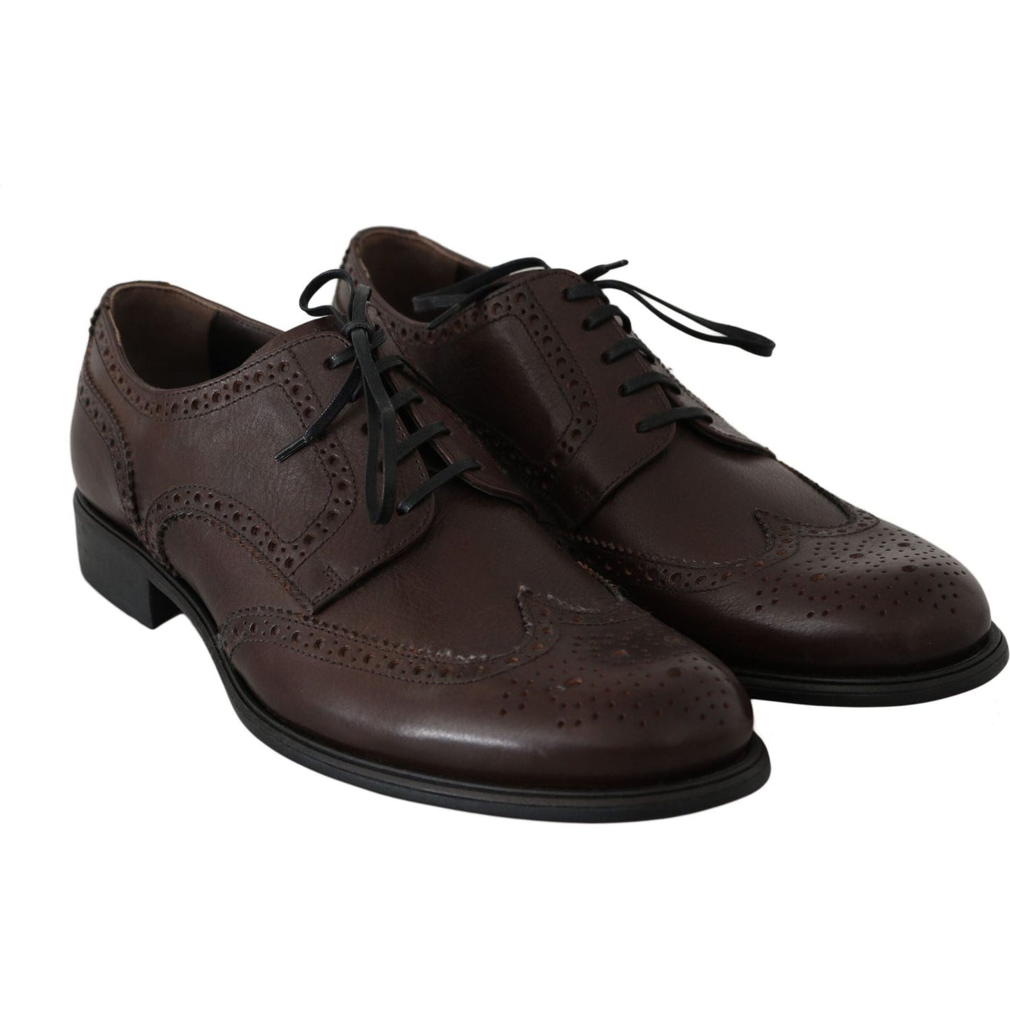 Dolce & Gabbana Elegant Brown Leather Derby Brogues Dolce & Gabbana