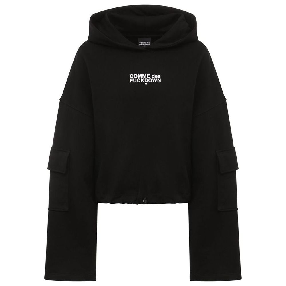 Comme Des Fuckdown Black Cotton Sweater Comme Des Fuckdown