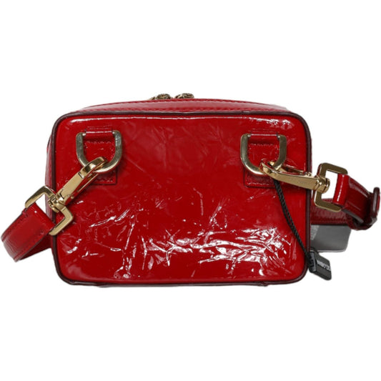 Dolce & Gabbana Red Leather Logo Plaque Waist Fanny Pack Women Bag Dolce & Gabbana