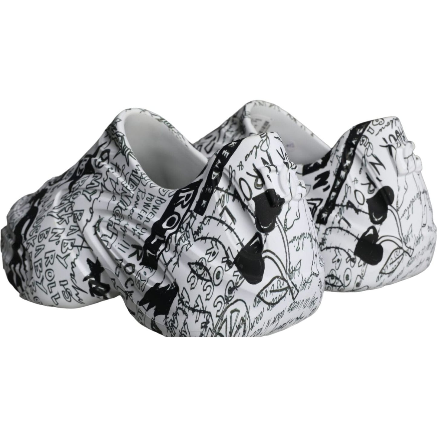 Dolce & Gabbana White Black Graffiti Daymaster Sneakers Shoes Dolce & Gabbana