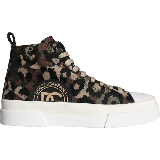 Dolce & Gabbana Multicolor Camouflage High Top Sneaker Shoes Dolce & Gabbana