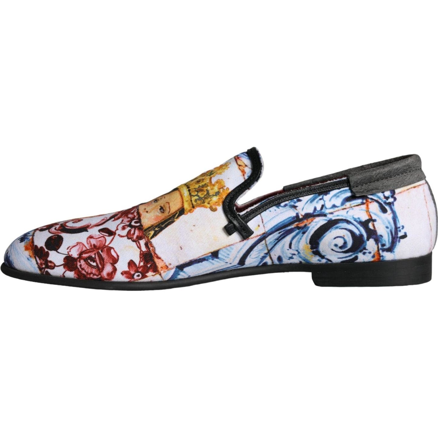 Dolce & Gabbana Multicolor Madonna Majolica Amalfi Men Loafers Shoes Dolce & Gabbana