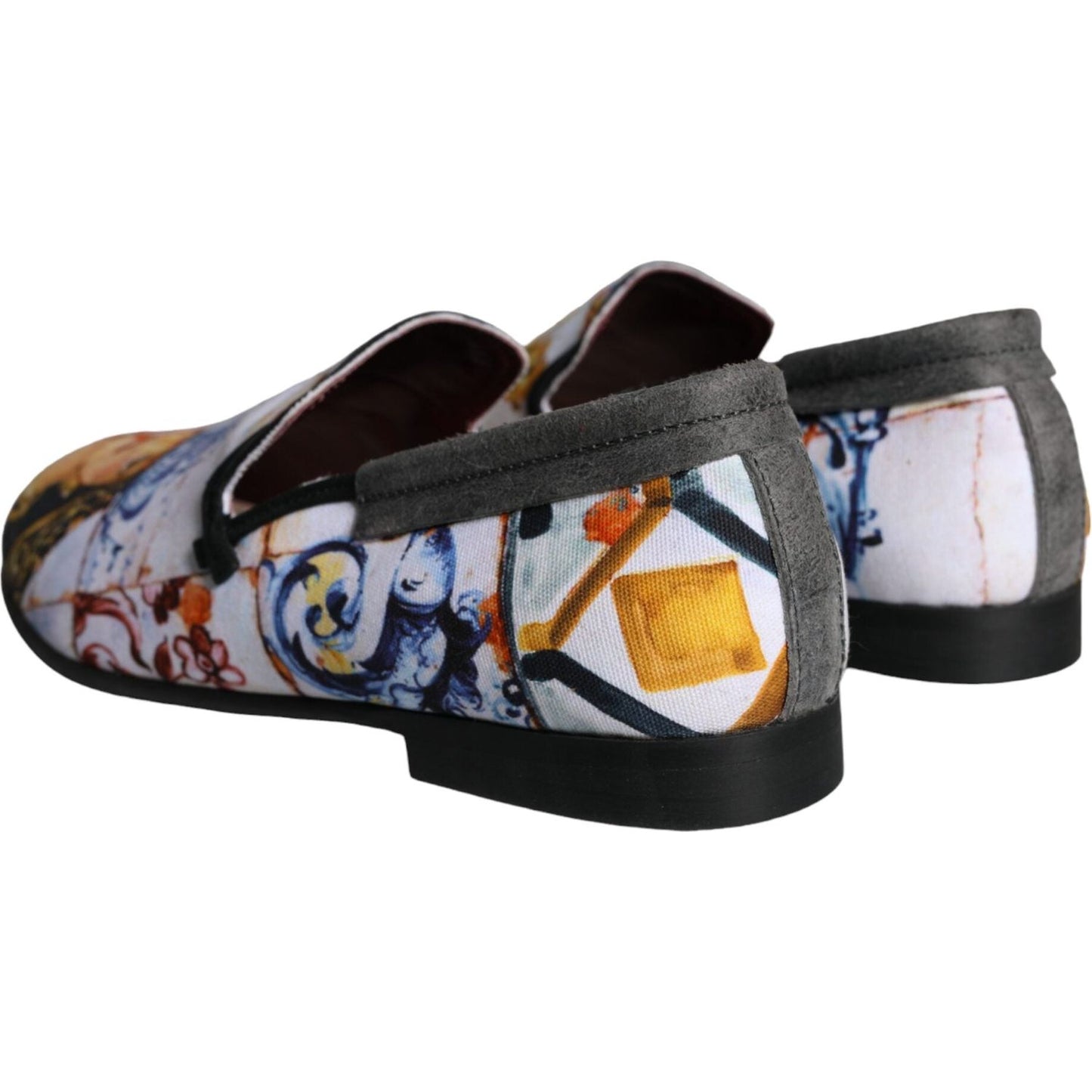 Dolce & Gabbana Multicolor Madonna Majolica Amalfi Men Loafers Shoes Dolce & Gabbana