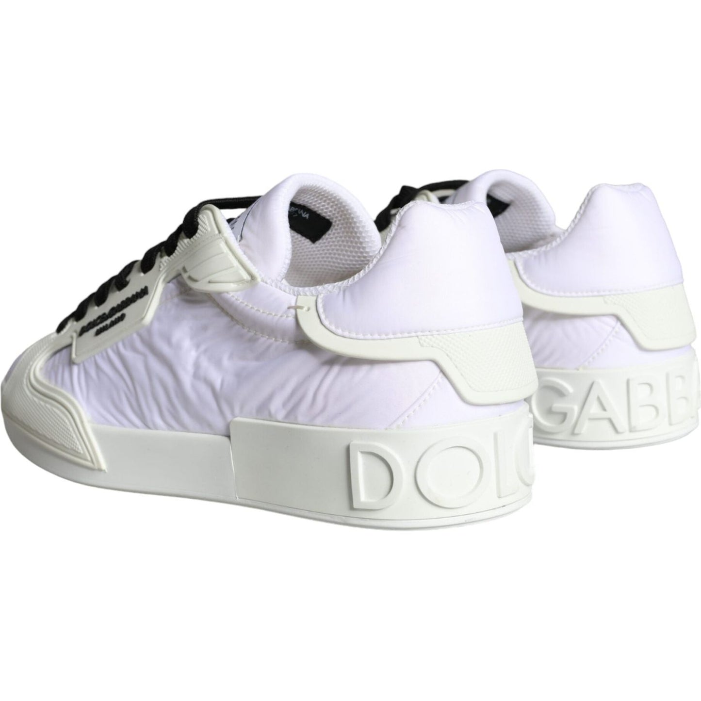 Dolce & Gabbana White Portofino Logo Low Top Trainers Sneakers Shoes Dolce & Gabbana