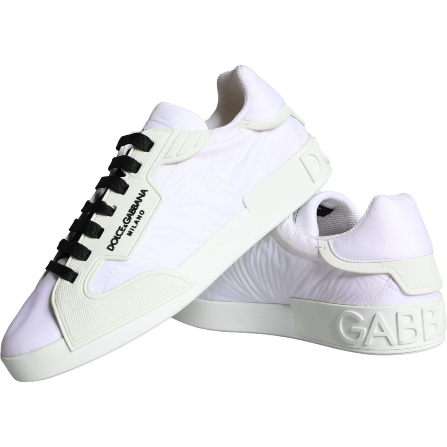 Dolce & Gabbana White Portofino Logo Low Top Trainers Sneakers Shoes Dolce & Gabbana