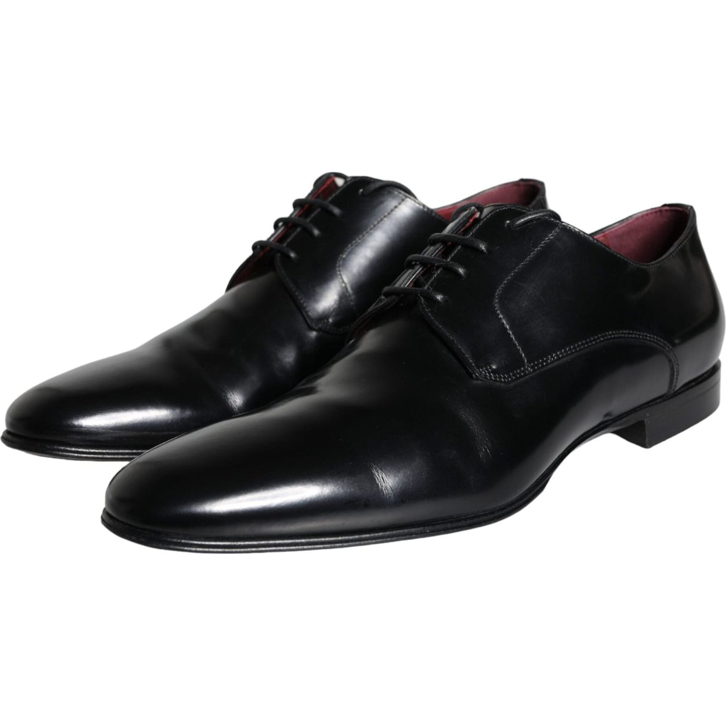 Dolce & Gabbana Black Calfskin Leather Derby Men Dress Shoes Dolce & Gabbana