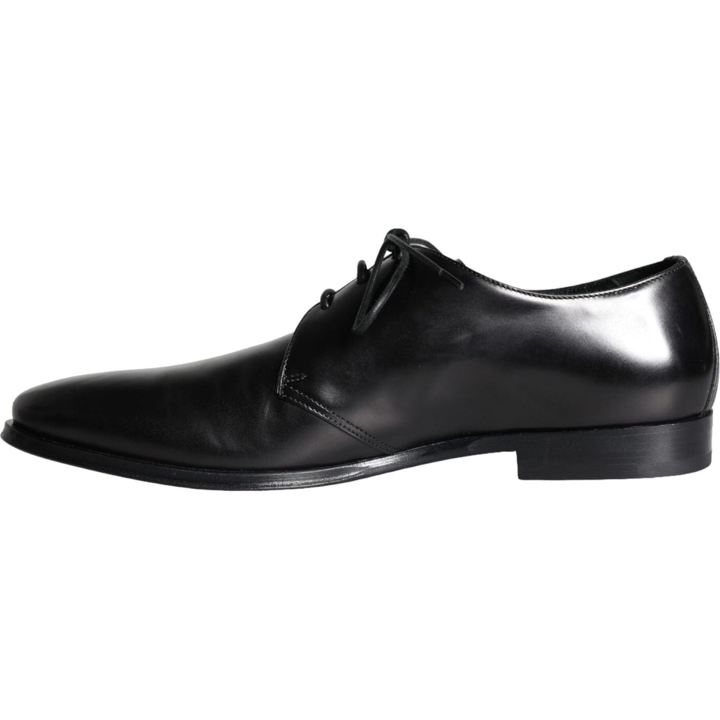 Dolce & Gabbana Black Calfskin Leather Derby Men Dress Shoes Dolce & Gabbana