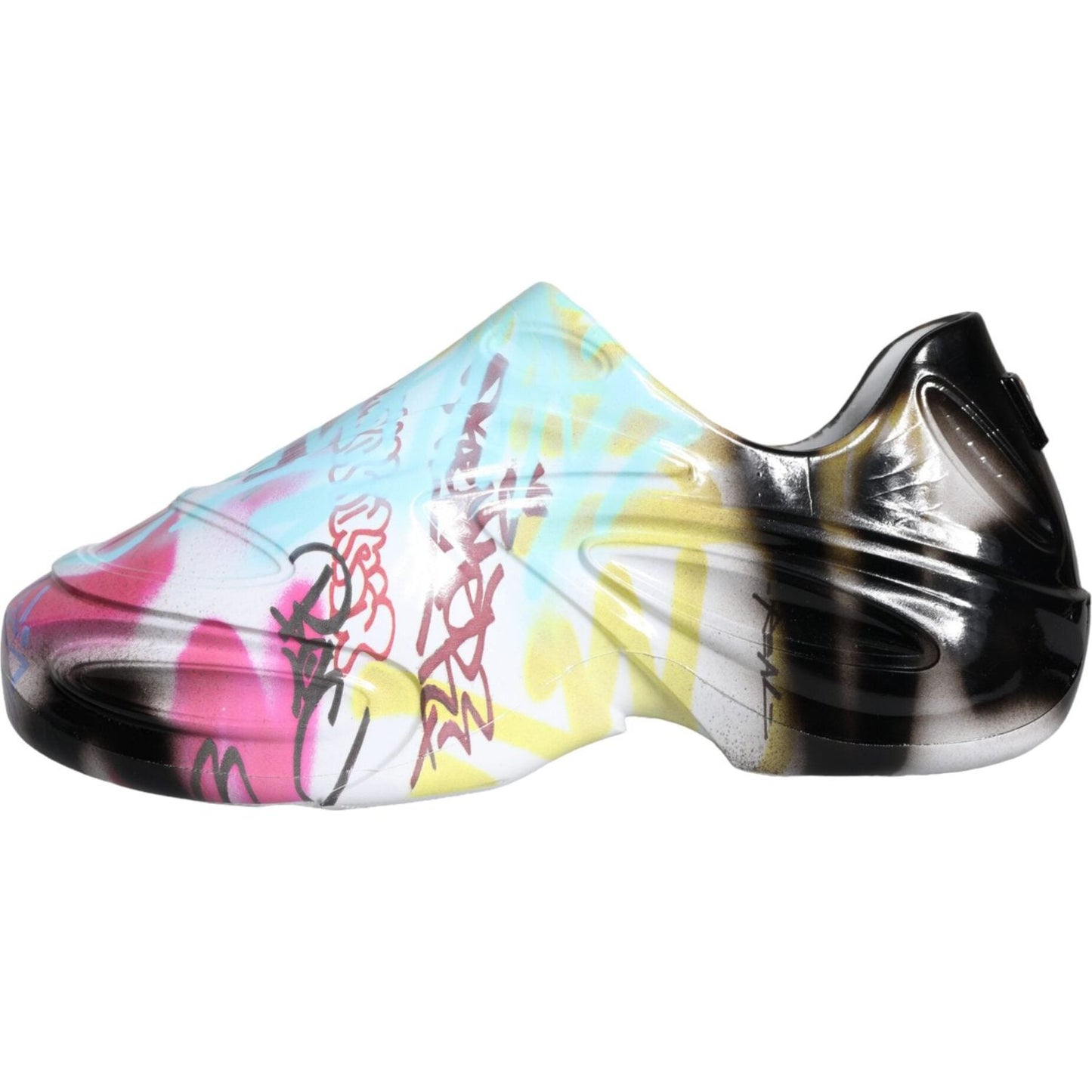 Dolce & Gabbana Multicolor Graffiti Rubber Low Top Sneakers Shoes Dolce & Gabbana