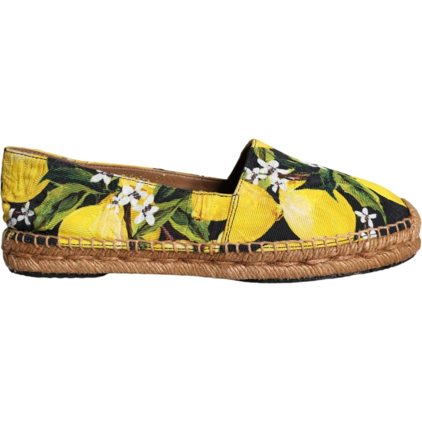 Dolce & Gabbana Multicolor Lemon Slip On Espadrilles Shoes