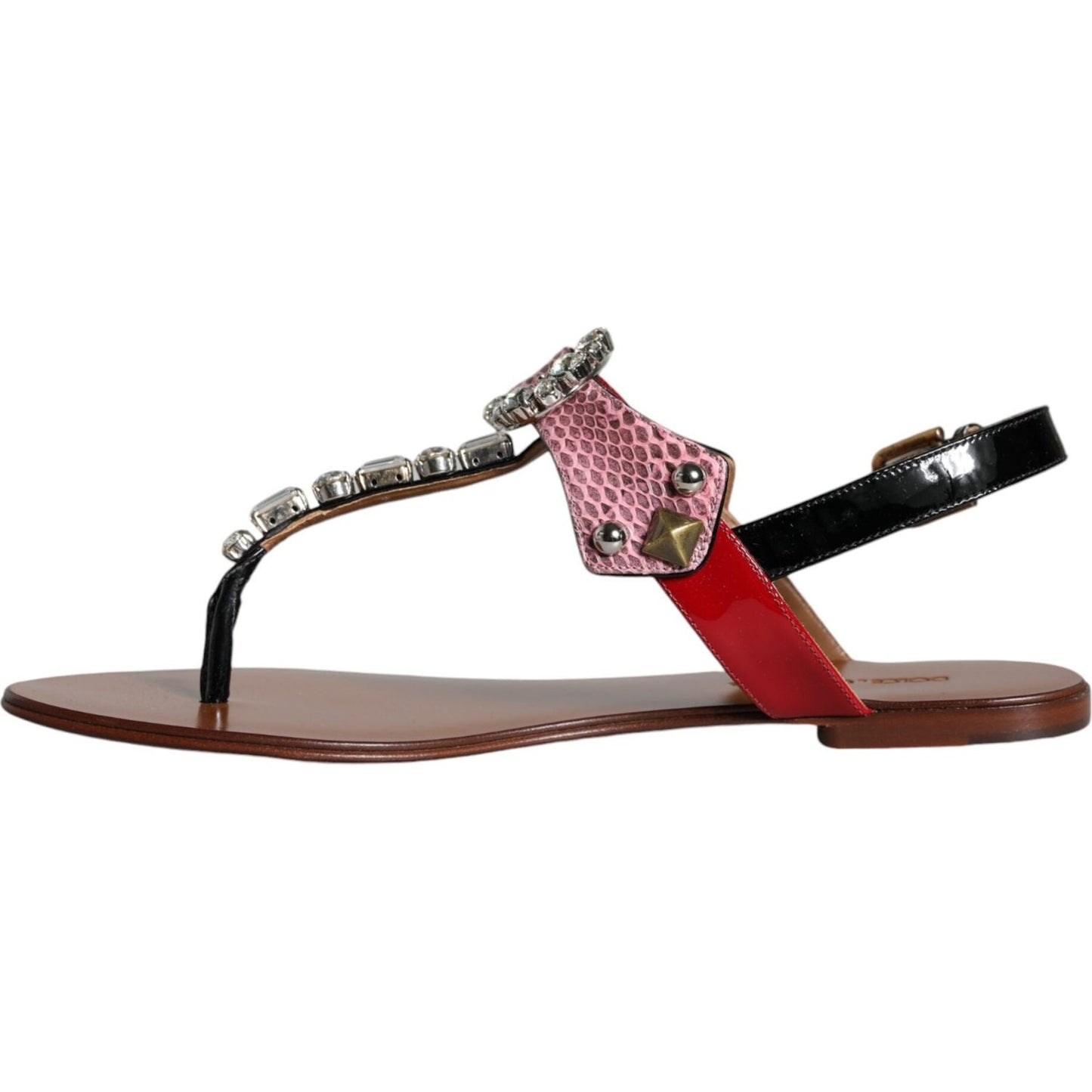 Dolce & Gabbana Multicolor Crystal Sandals Flip Flops Shoes Dolce & Gabbana