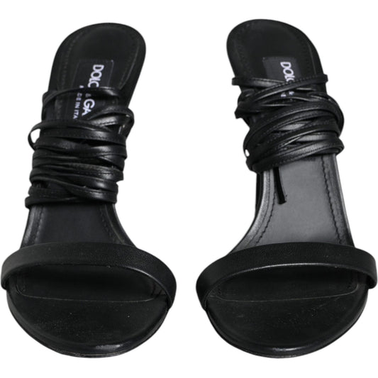 Dolce & Gabbana Black Keira Sandals Stilettos Strap Shoes Dolce & Gabbana