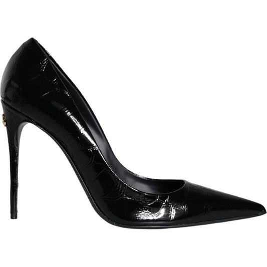 Dolce & Gabbana Black Patent Leather High Heels Pumps Shoes Dolce & Gabbana