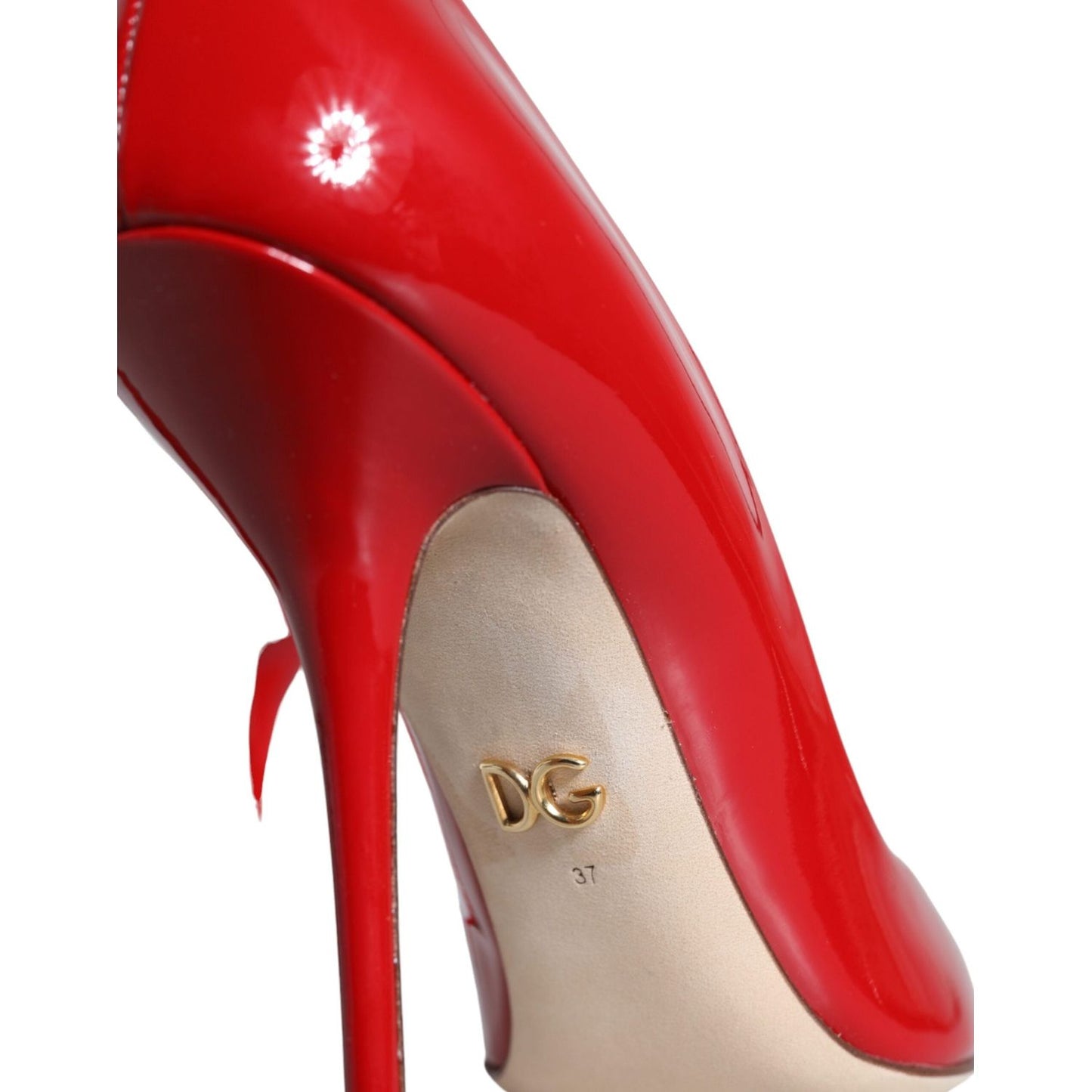 Dolce & Gabbana Red Patent Leather High Heels Pumps Shoes Dolce & Gabbana