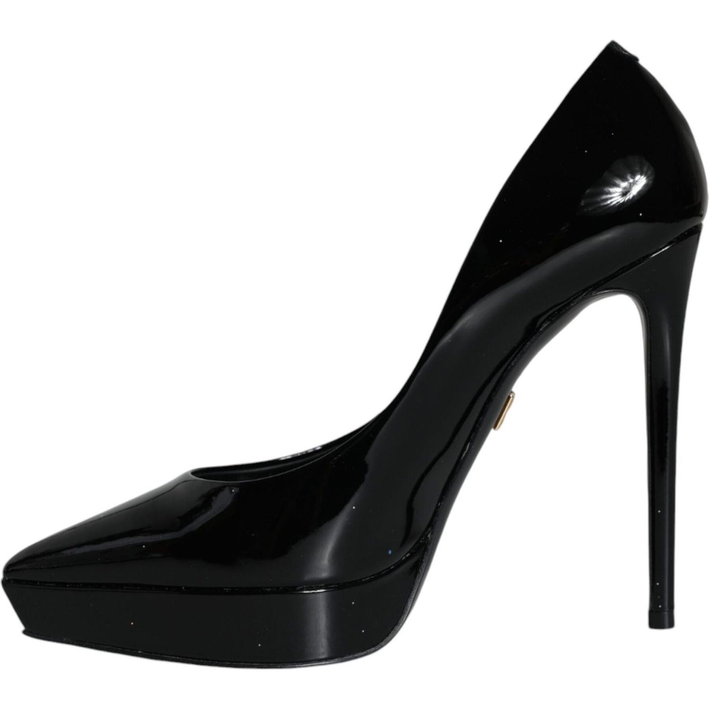 Dolce & Gabbana Black Leather Platform Heels Pumps Shoes Dolce & Gabbana