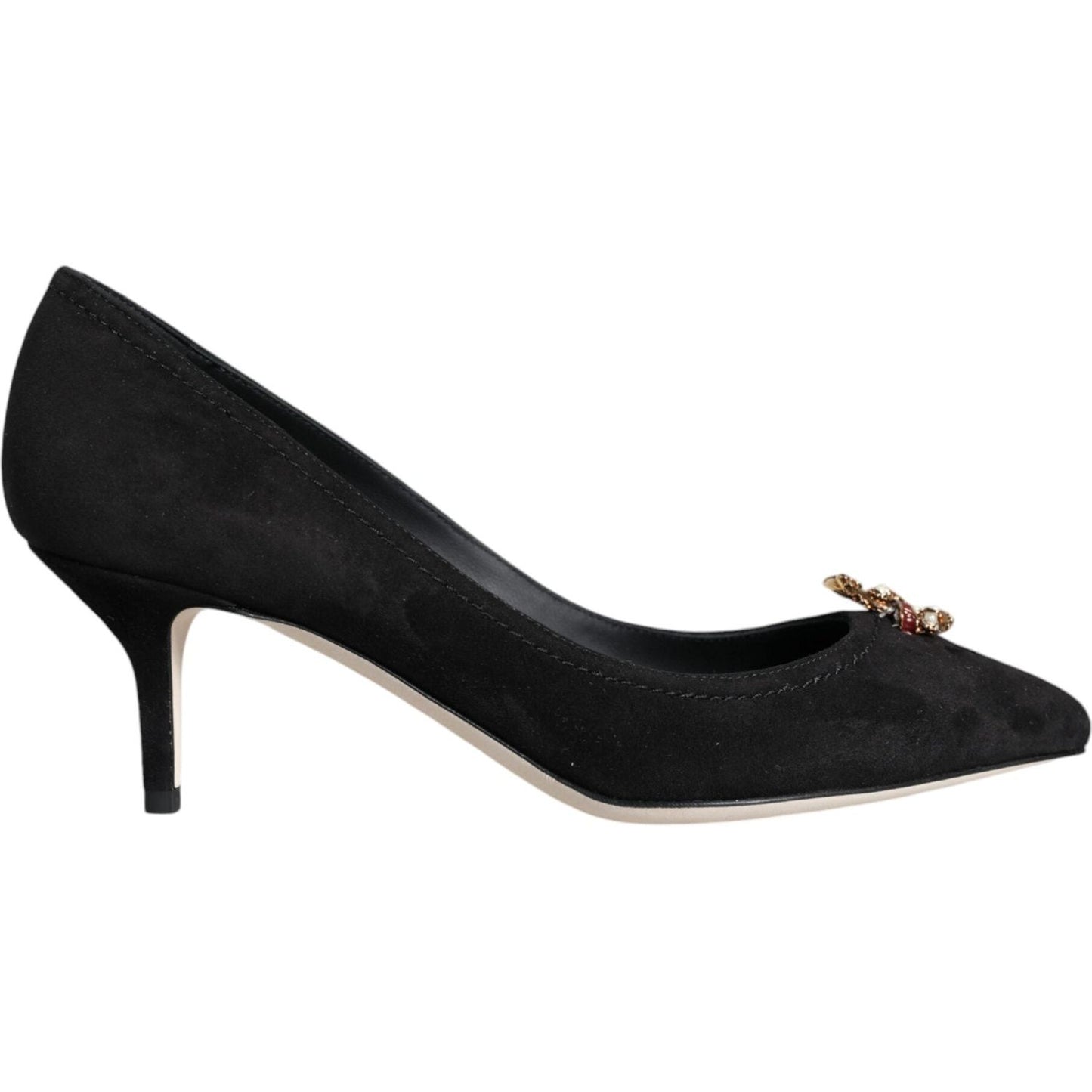 Dolce & Gabbana Black Amore Suede Bellucci Heels Pumps Shoes Dolce & Gabbana