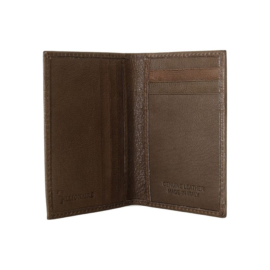 Billionaire Italian Couture Elegant Leather Men's Wallet in Brown Wallet Billionaire Italian Couture