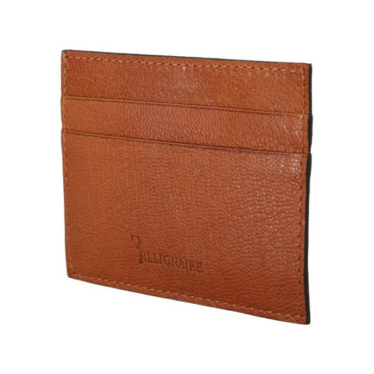 Billionaire Italian Couture Elegant Men's Leather Wallet in Brown Wallet Billionaire Italian Couture