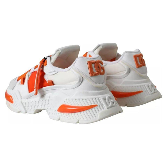 Dolce & Gabbana White Orange Airmaster Low Top Sneakers Shoes Dolce & Gabbana