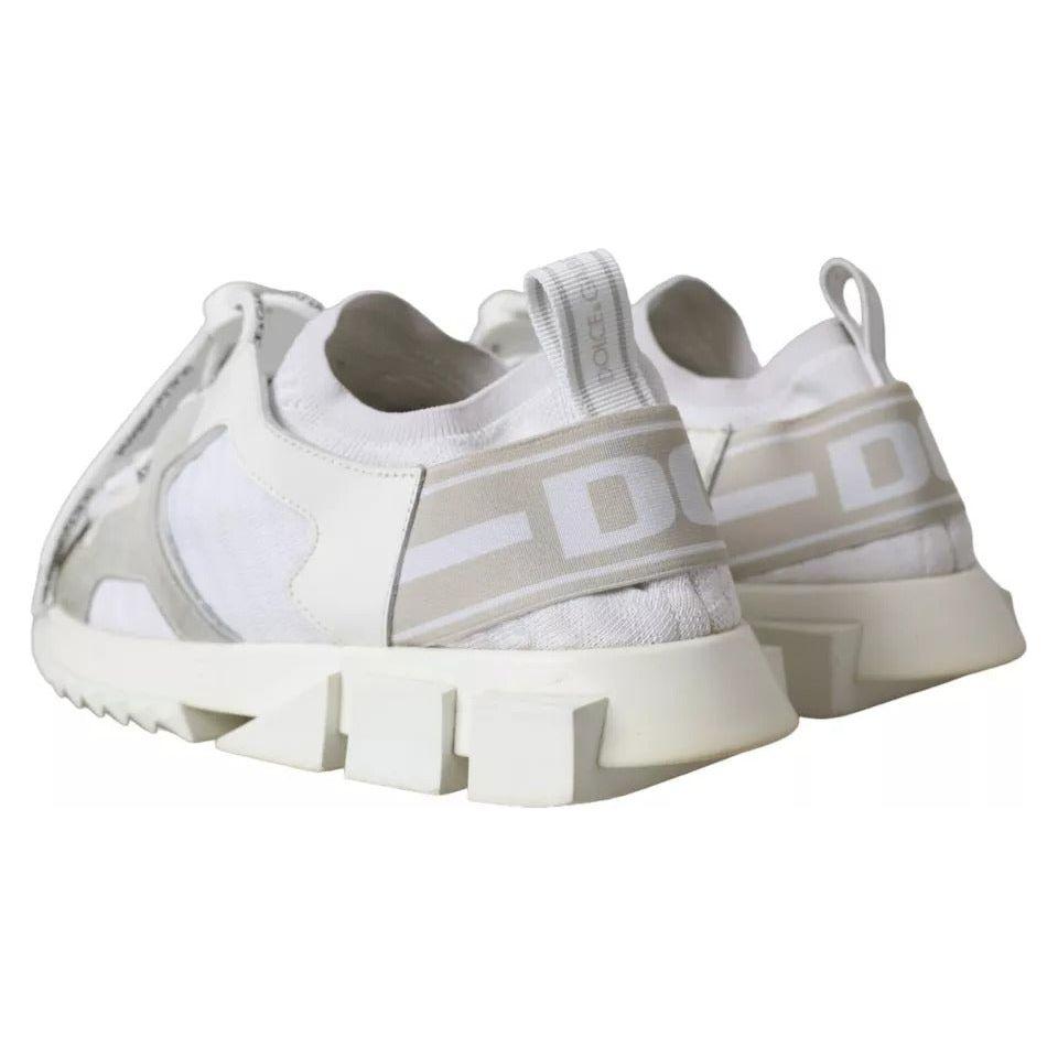 Dolce & Gabbana White Mesh Sorrento Trekking Sneakers Shoes Dolce & Gabbana