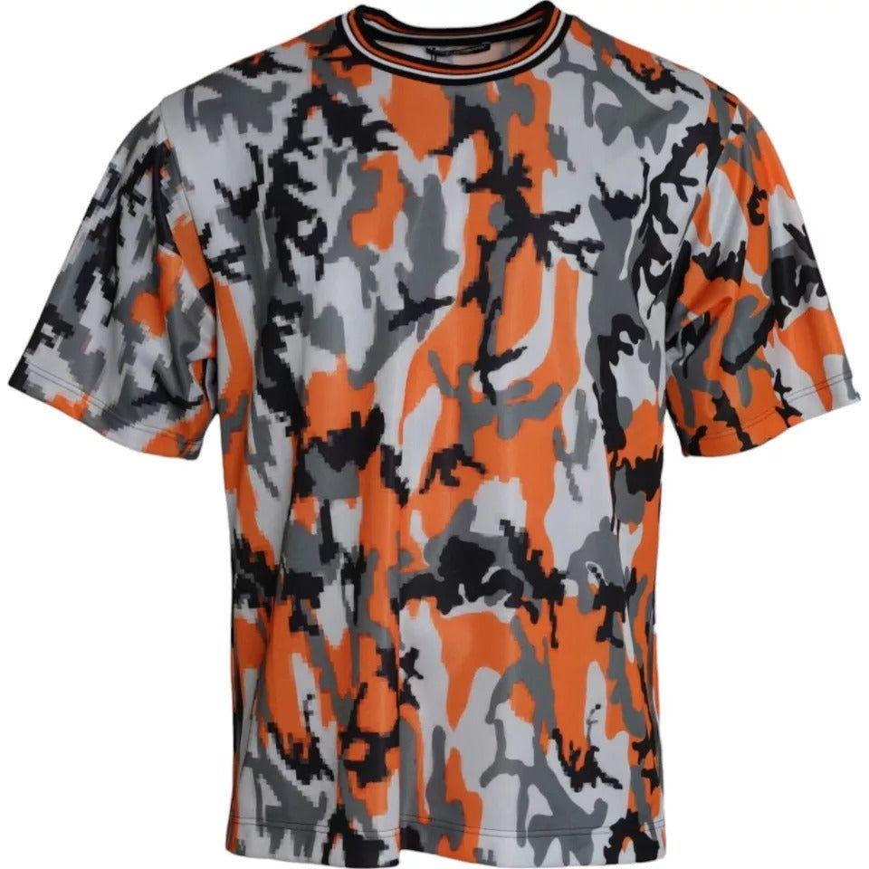 Dolce & Gabbana Multicolor Camouflage Cotton Crew Neck Men T-shirt Dolce & Gabbana