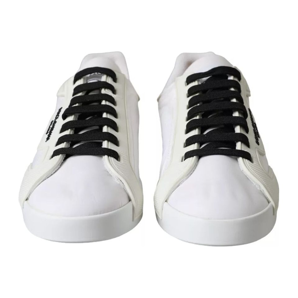 Dolce & Gabbana White Portofino Logo Low Top Trainers Sneakers Shoes Dolce & Gabbana