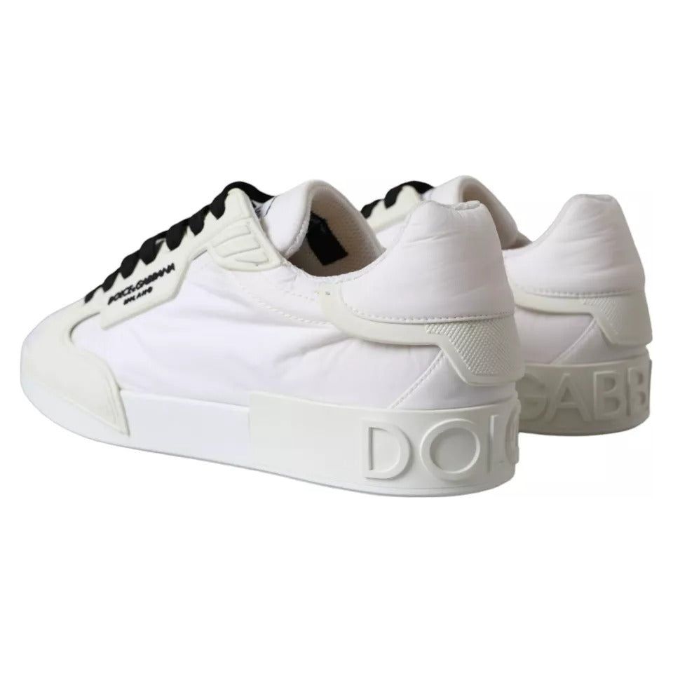 Dolce & Gabbana White Portofino Logo Low Top Trainers Sneakers Shoes Dolce & Gabbana