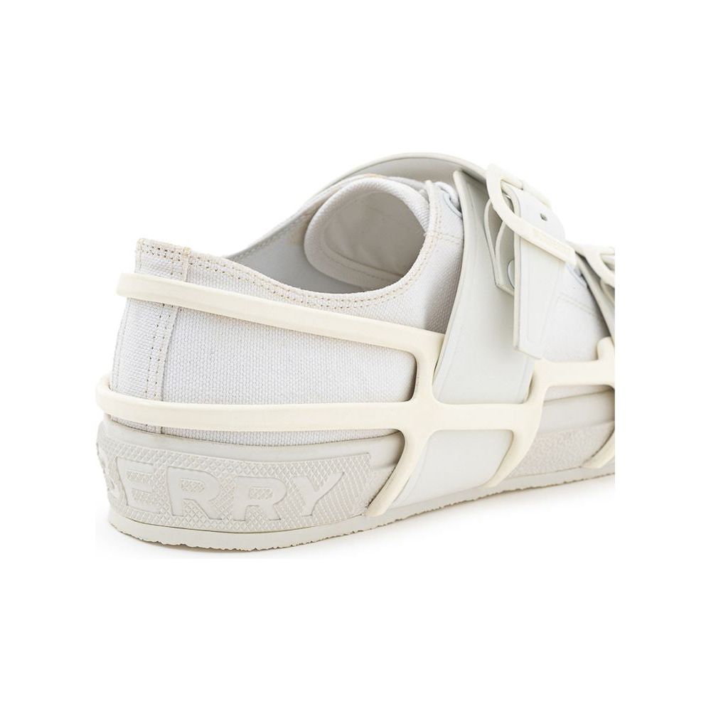 Burberry White Cotton Sneaker Burberry