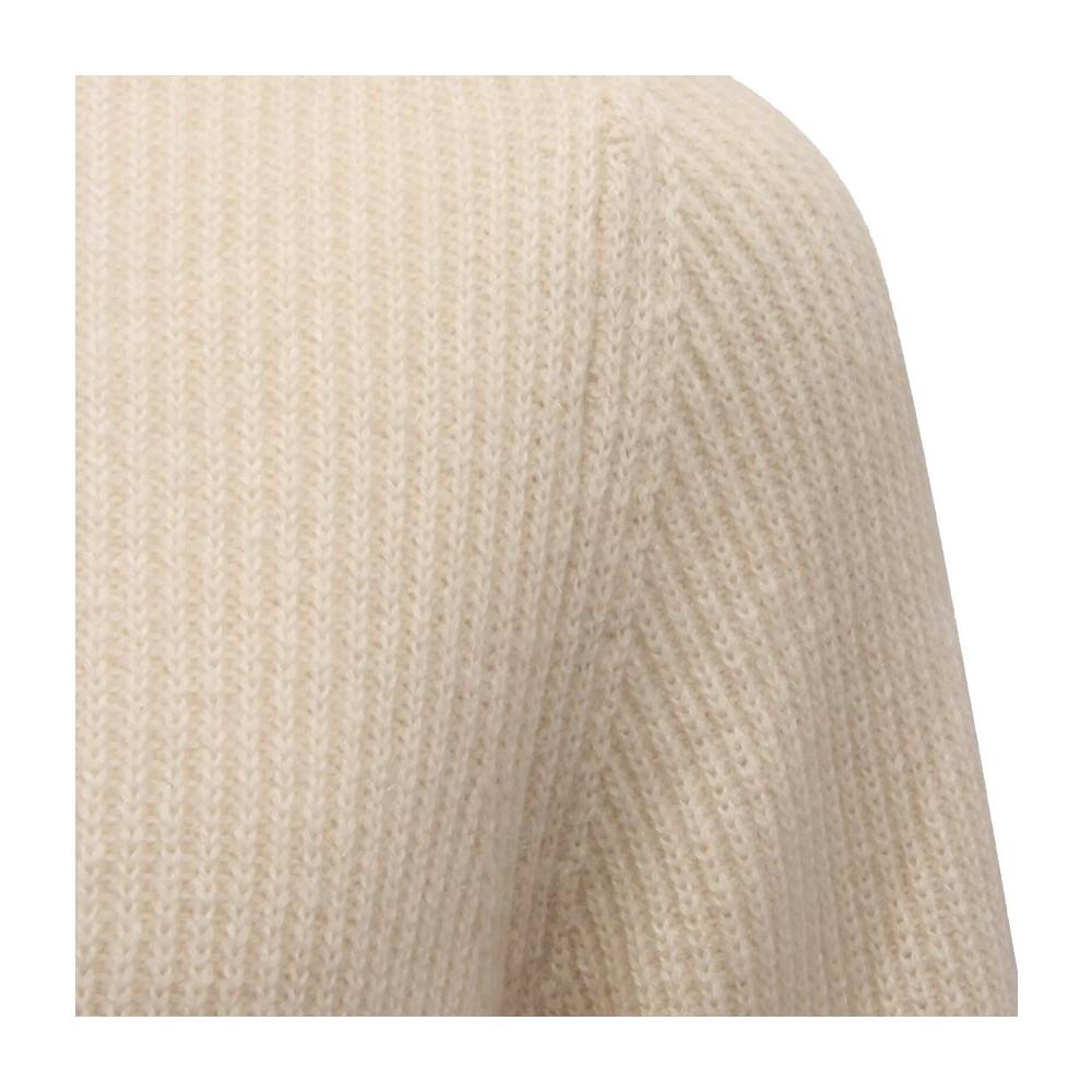 Alpha Studio White Cashmere Sweater Alpha Studio