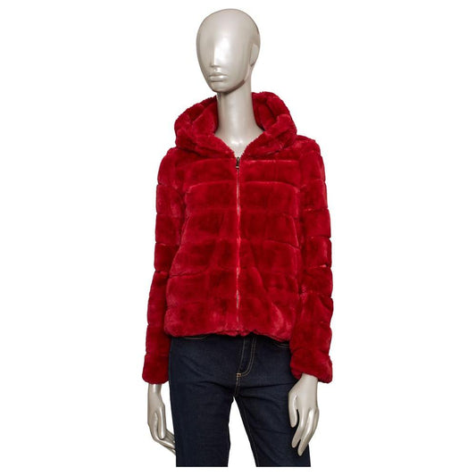 Baldinini Trend Red Polyester Women Jacket Baldinini Trend