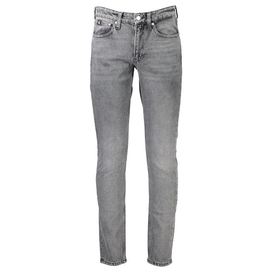 Calvin Klein Gray Cotton Jeans & Pant Calvin Klein