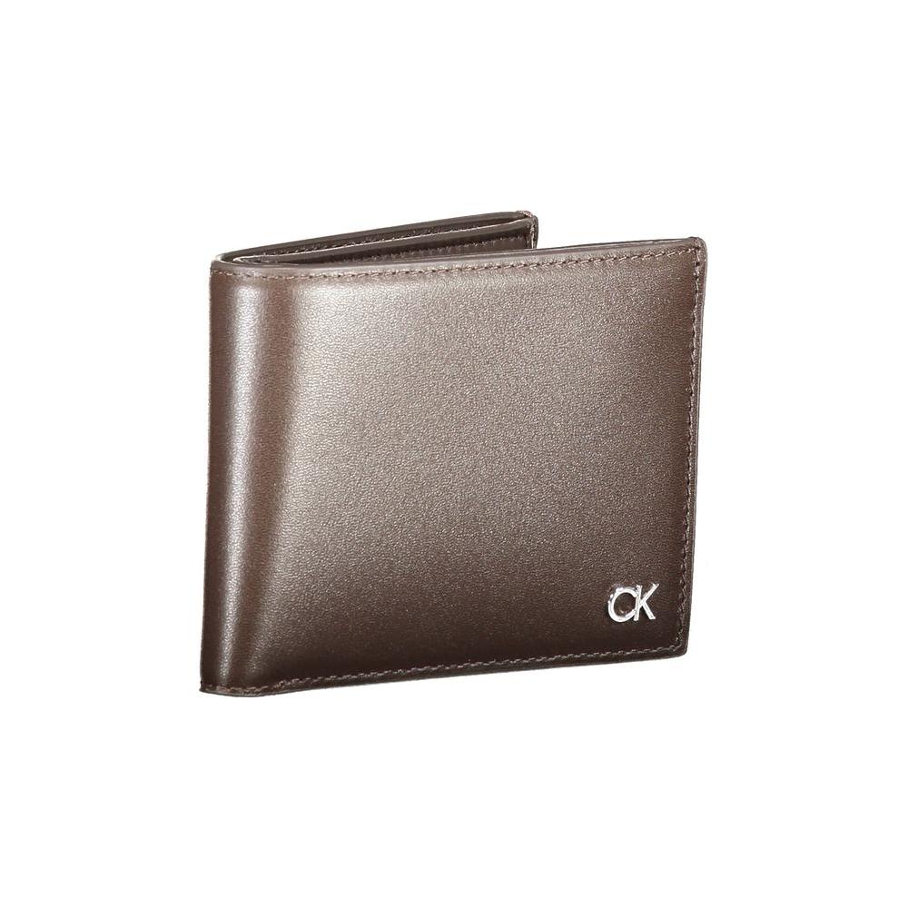 Calvin Klein Brown Leather Wallet Calvin Klein