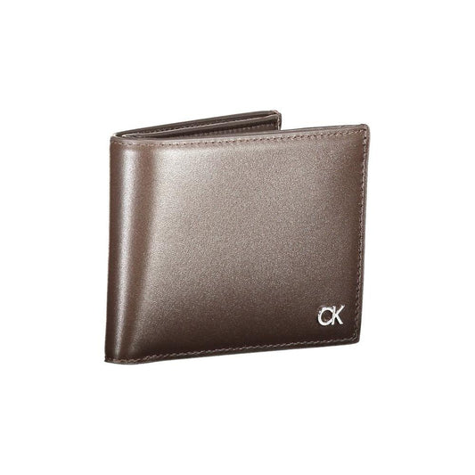 Calvin Klein Brown Leather Wallet Calvin Klein