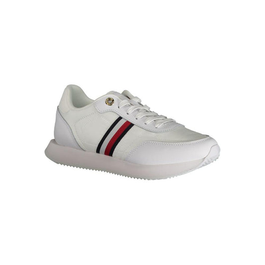 Tommy Hilfiger White Polyester Sneaker Tommy Hilfiger