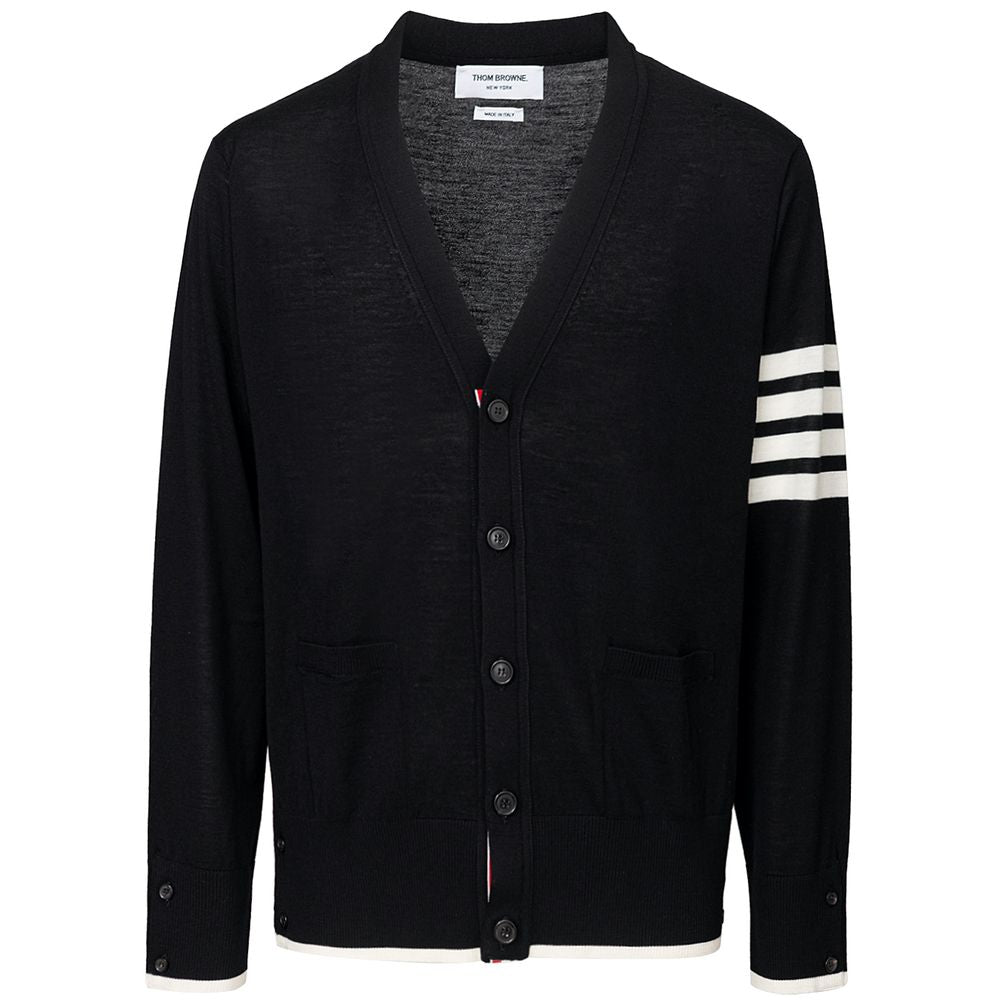 Thom Browne Black Wool Cardigan Thom Browne