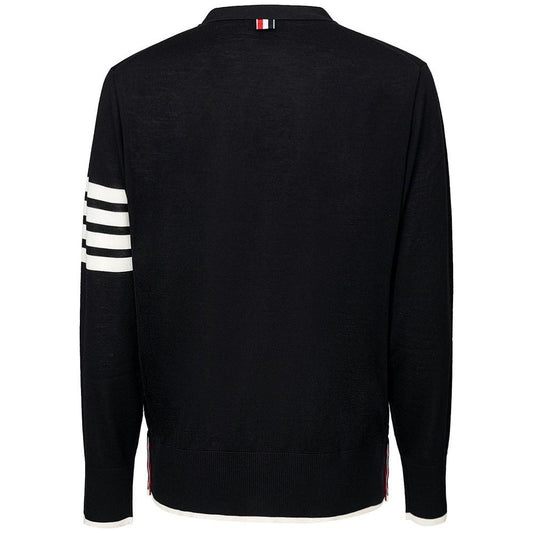 Thom Browne Black Wool Cardigan Thom Browne