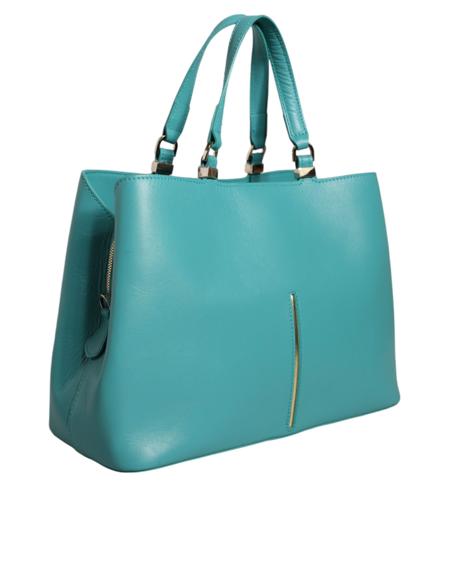 Patrizia Pepe Green Leather Women Shopping Tote Top Handle Bag Patrizia Pepe