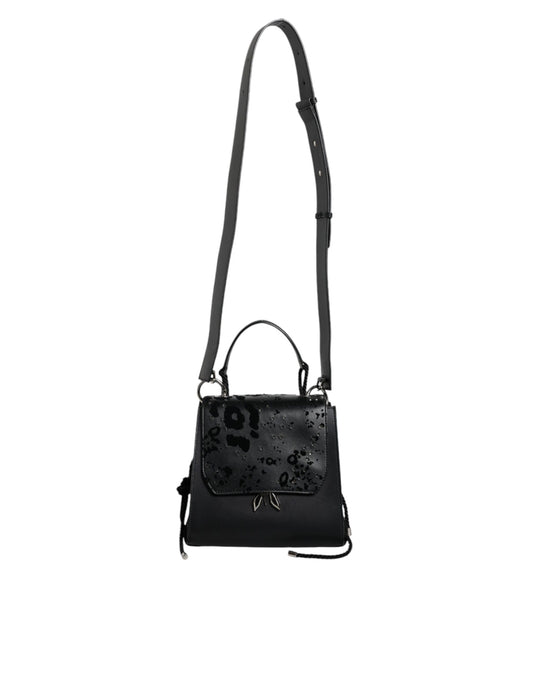 Patrizia Pepe Black Leather Crossbody Strap Top Handle Bag Patrizia Pepe