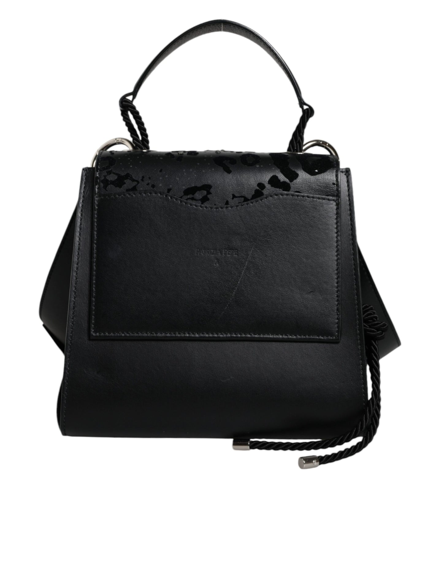 Patrizia Pepe Black Leather Crossbody Strap Top Handle Bag Patrizia Pepe