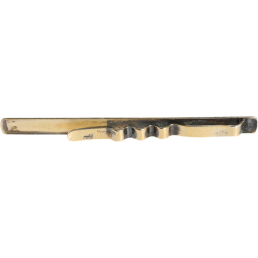 Dolce & Gabbana Gold Tone Brass Logo Branded Men Tie Clip Bar Dolce & Gabbana