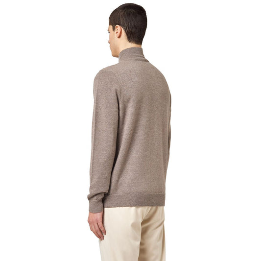 Alpha Studio Brown Wool Sweater Alpha Studio