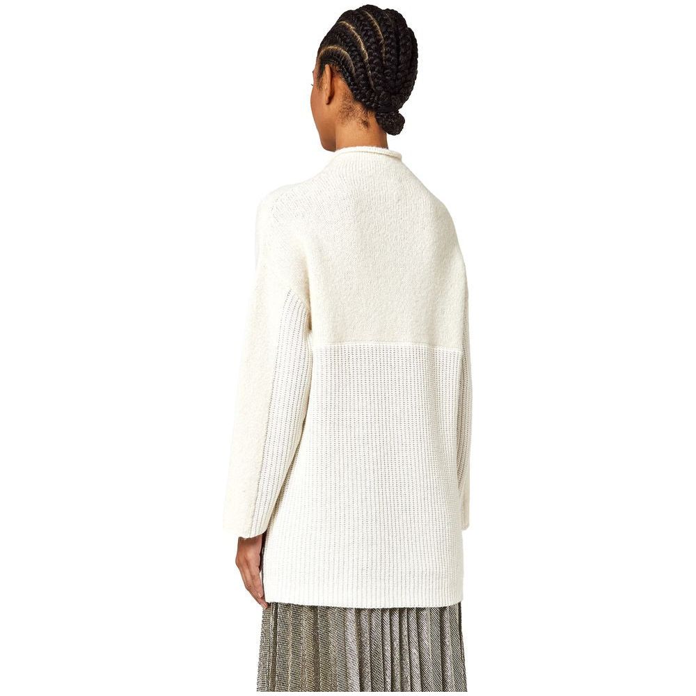 Alpha Studio White Wool Riciclata Sweater Alpha Studio