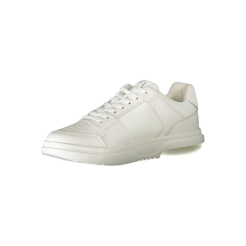 Tommy Hilfiger White Leather Men Sneaker Tommy Hilfiger