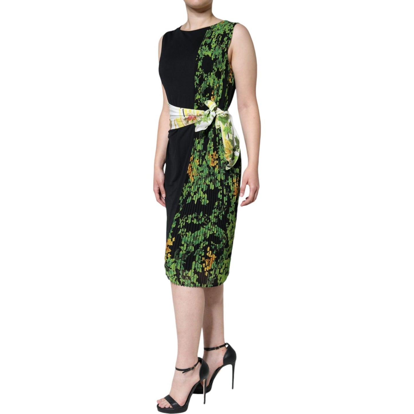 Roberto Cavalli Multicolor Floral Sheath Knee Length Dress Roberto Cavalli